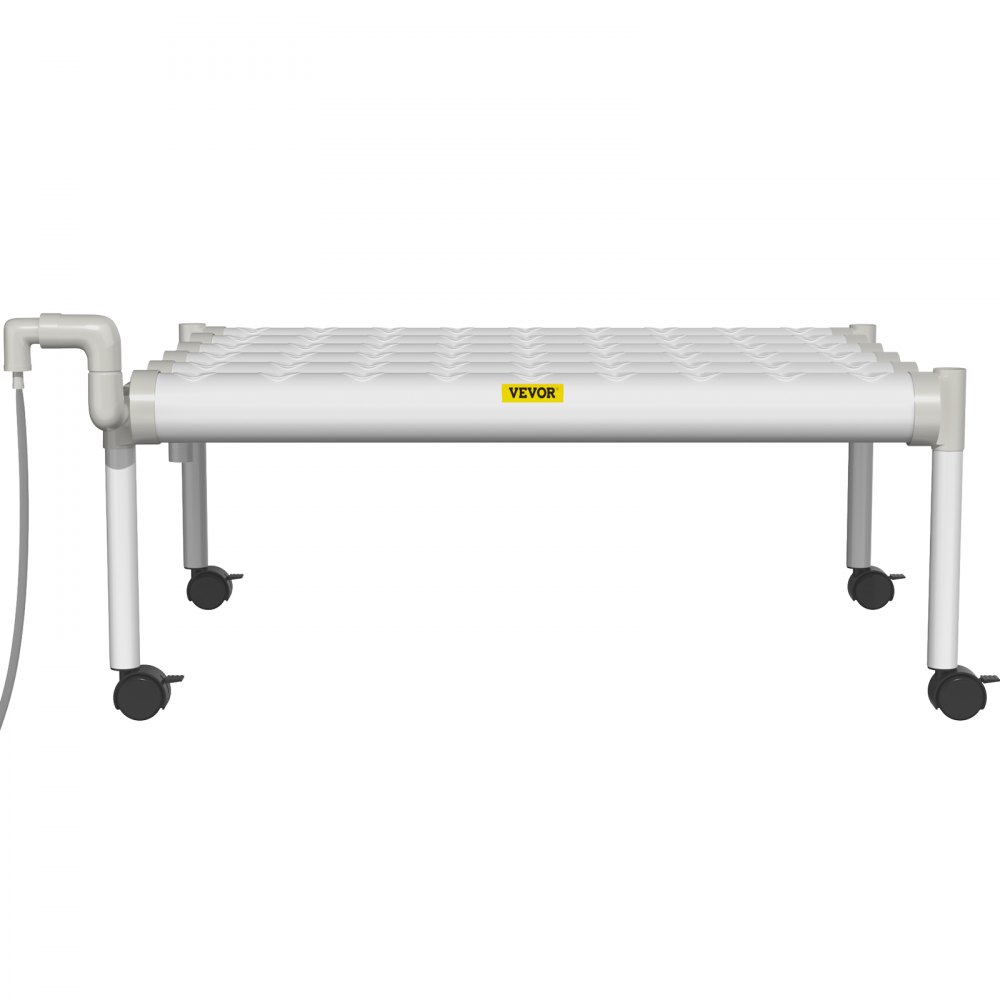 Sistema de cultivo hidropónico VEVOR, 54 sitios, 6 tubos de PVC-U de grado alimenticio, kit de plantación interior de 1 capa con bomba de agua, temporizador, cesta nido y esponja para frutas, verduras y hierbas, color blanco