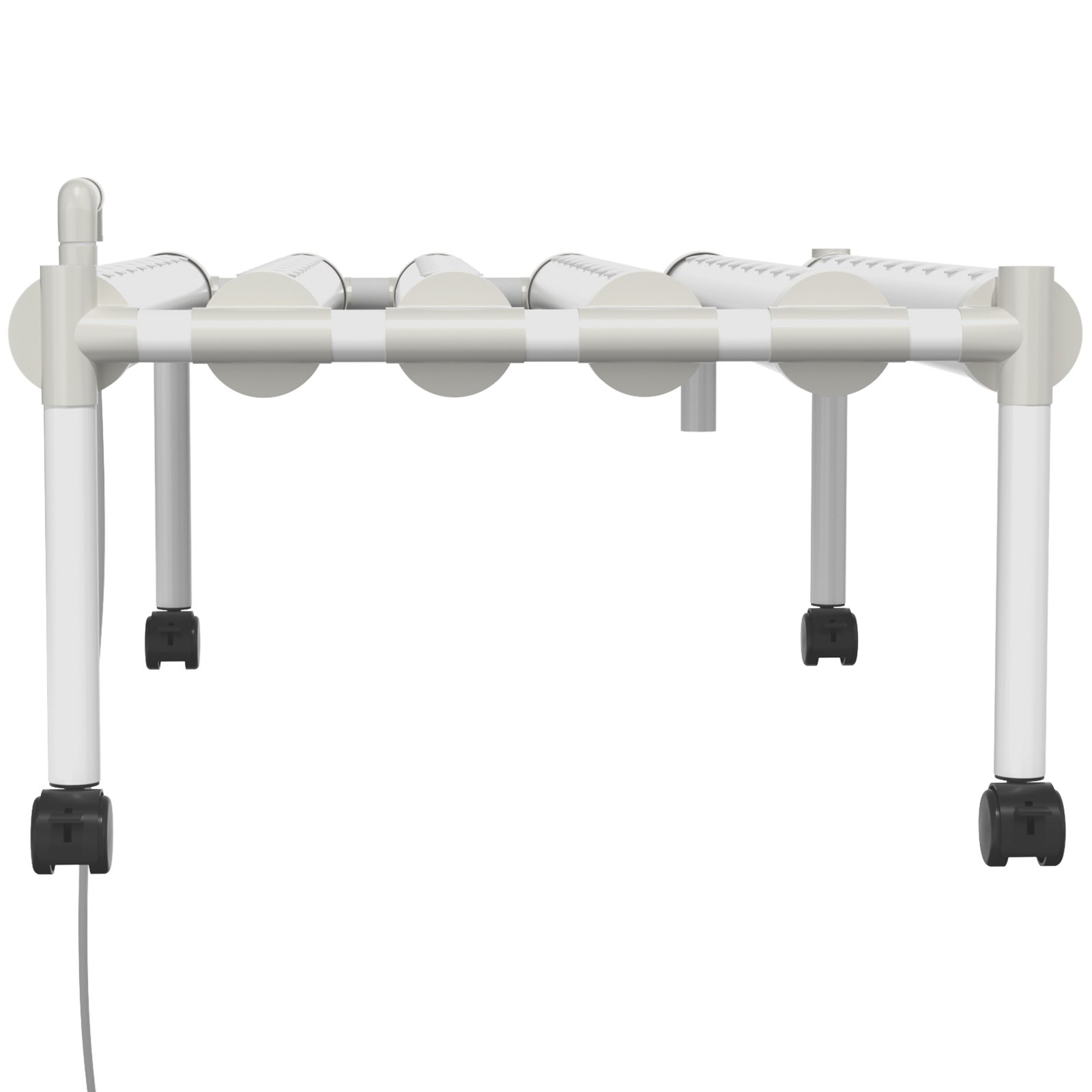 Sistema de cultivo hidropónico VEVOR, 54 sitios, 6 tubos de PVC-U de grado alimenticio, kit de plantación interior de 1 capa con bomba de agua, temporizador, cesta nido y esponja para frutas, verduras y hierbas, color blanco