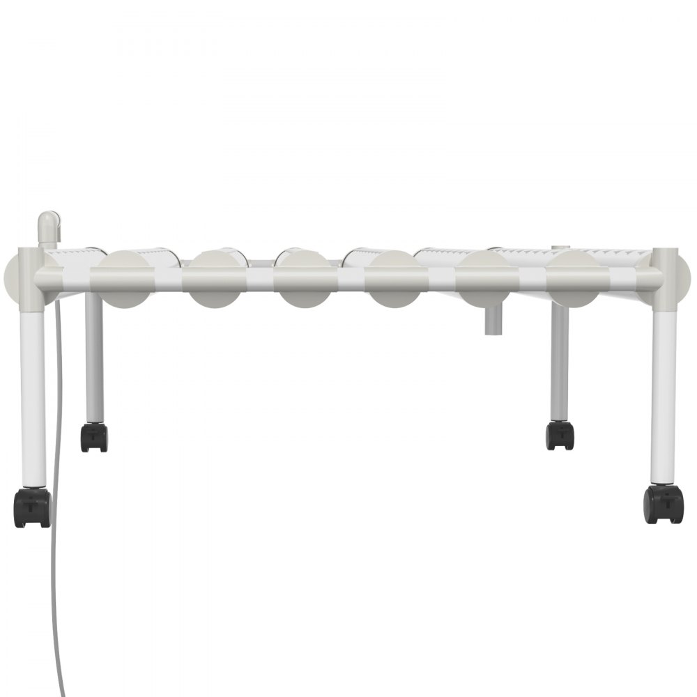 Sistema de cultivo hidropónico VEVOR, 72 sitios, 8 tubos de PVC-U de grado alimenticio, kit de plantación interior de 1 capa con bomba de agua, temporizador, cesta nido, esponja para frutas, verduras, hierbas, blanco