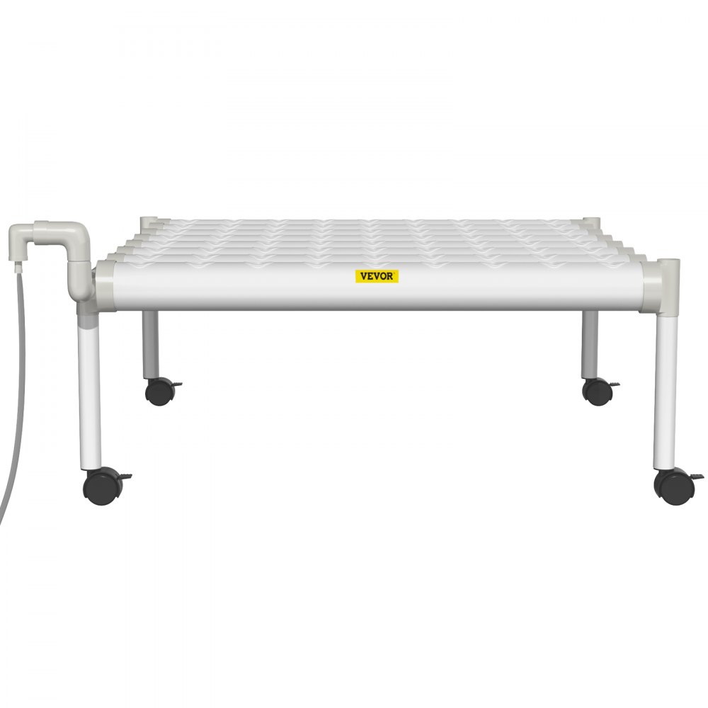 Sistema de cultivo hidropónico VEVOR, 72 sitios, 8 tubos de PVC-U de grado alimenticio, kit de plantación interior de 1 capa con bomba de agua, temporizador, cesta nido, esponja para frutas, verduras, hierbas, blanco
