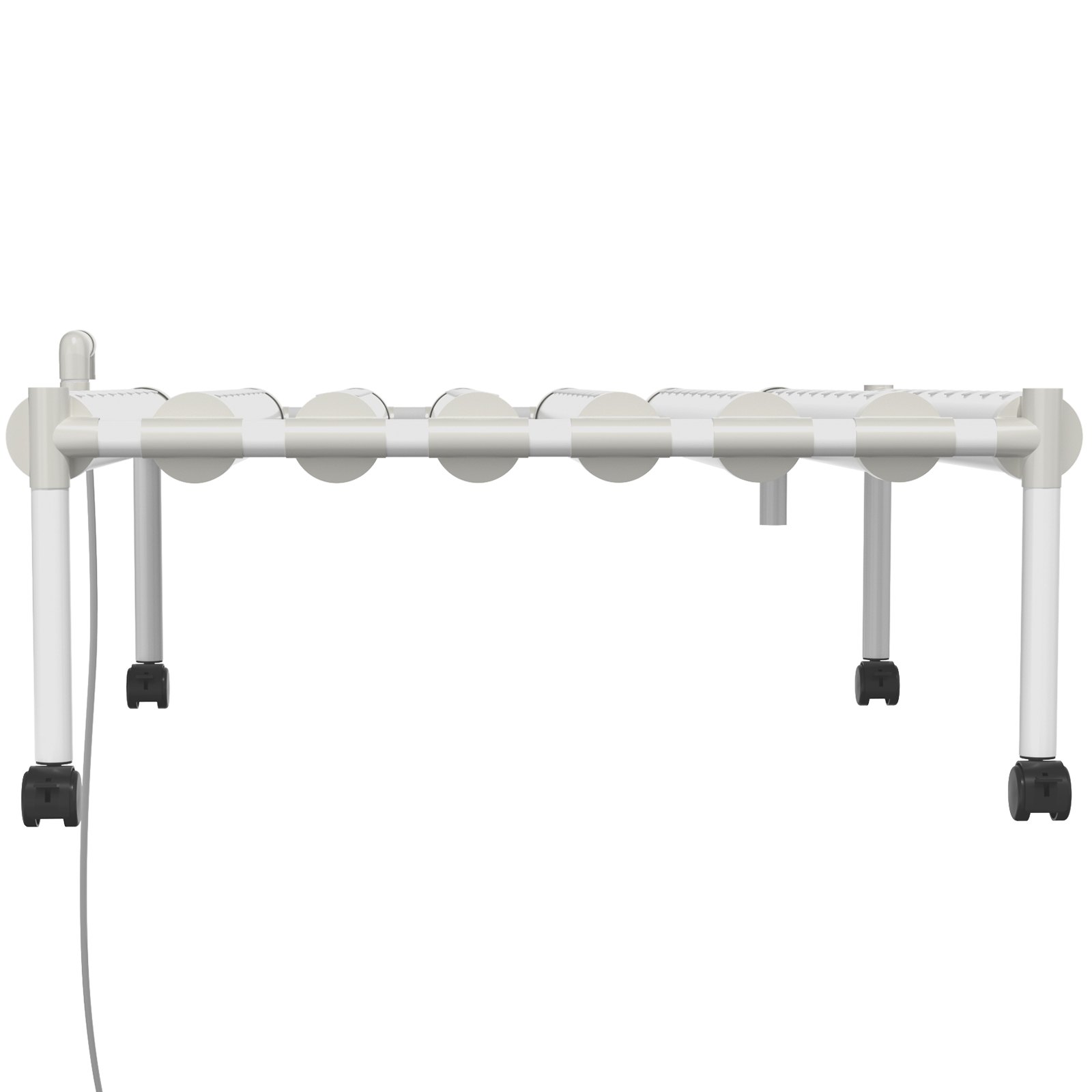 Sistema de cultivo hidropónico VEVOR, 72 sitios, 8 tubos de PVC-U de grado alimenticio, kit de plantación interior de 1 capa con bomba de agua, temporizador, cesta nido, esponja para frutas, verduras, hierbas, blanco