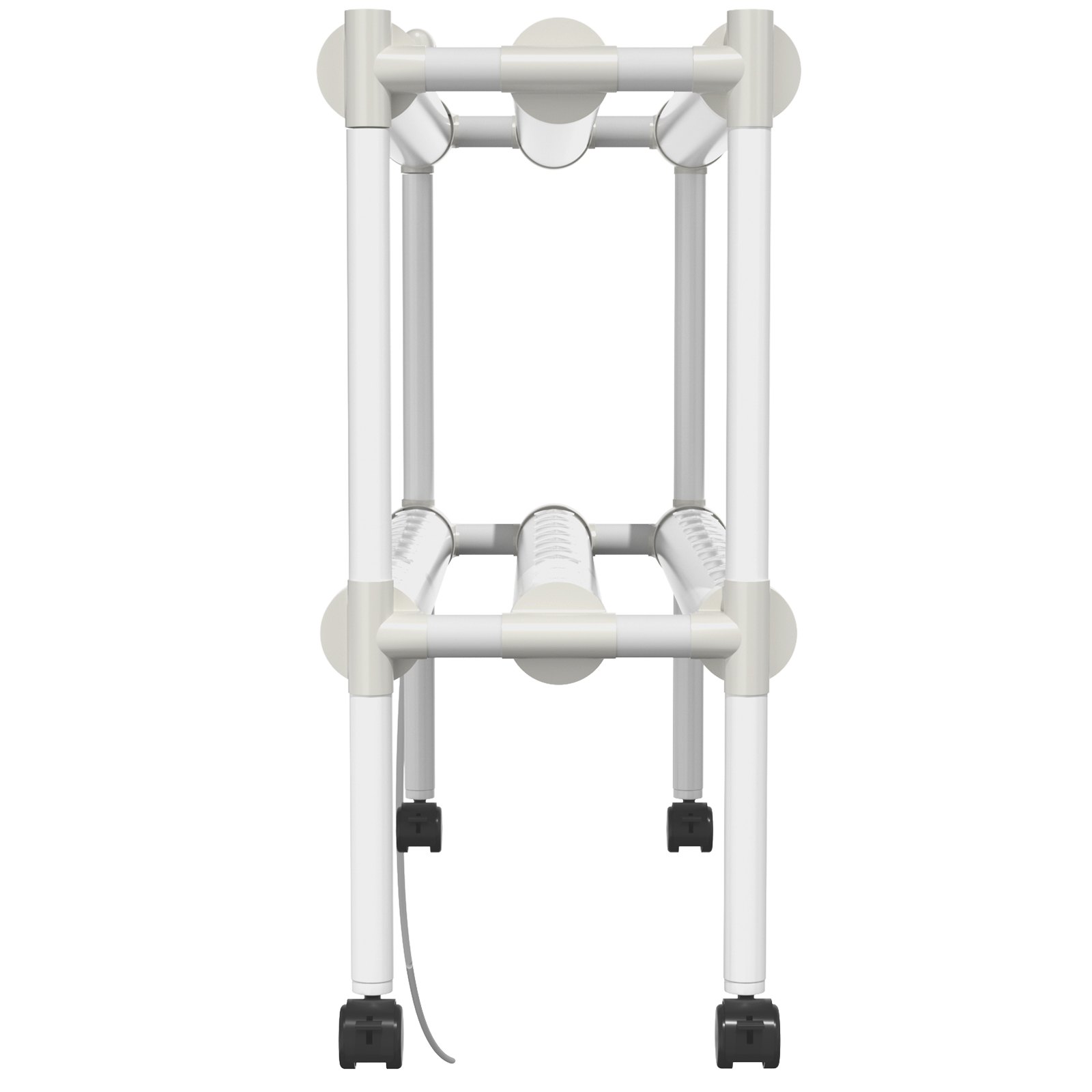 Sistema de cultivo hidropónico VEVOR, 54 sitios, 6 tubos de PVC-U de grado alimenticio, kit de plantación interior de 2 capas con bomba de agua, temporizador, cesta nido, esponja para frutas, verduras, hierbas, blanco