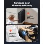 Caja fuerte VEVOR para armas, con control deslizante, huella dactilar, contraseña y llave, acceso rápido de 3 vías e iluminación para 1 pistola y cargador, ideal para mesita de noche, escritorio o coche.