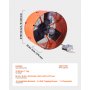 Ventilador de techo VEVOR de 16 pulgadas con termostato ajustable y malla exterior, 2940 CFM, silencioso, para techos, garajes y tiendas, color naranja vibrante.