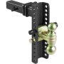 Enganche de remolque ajustable VEVOR con soporte de bola doble y múltiples orificios de ajuste de altura.