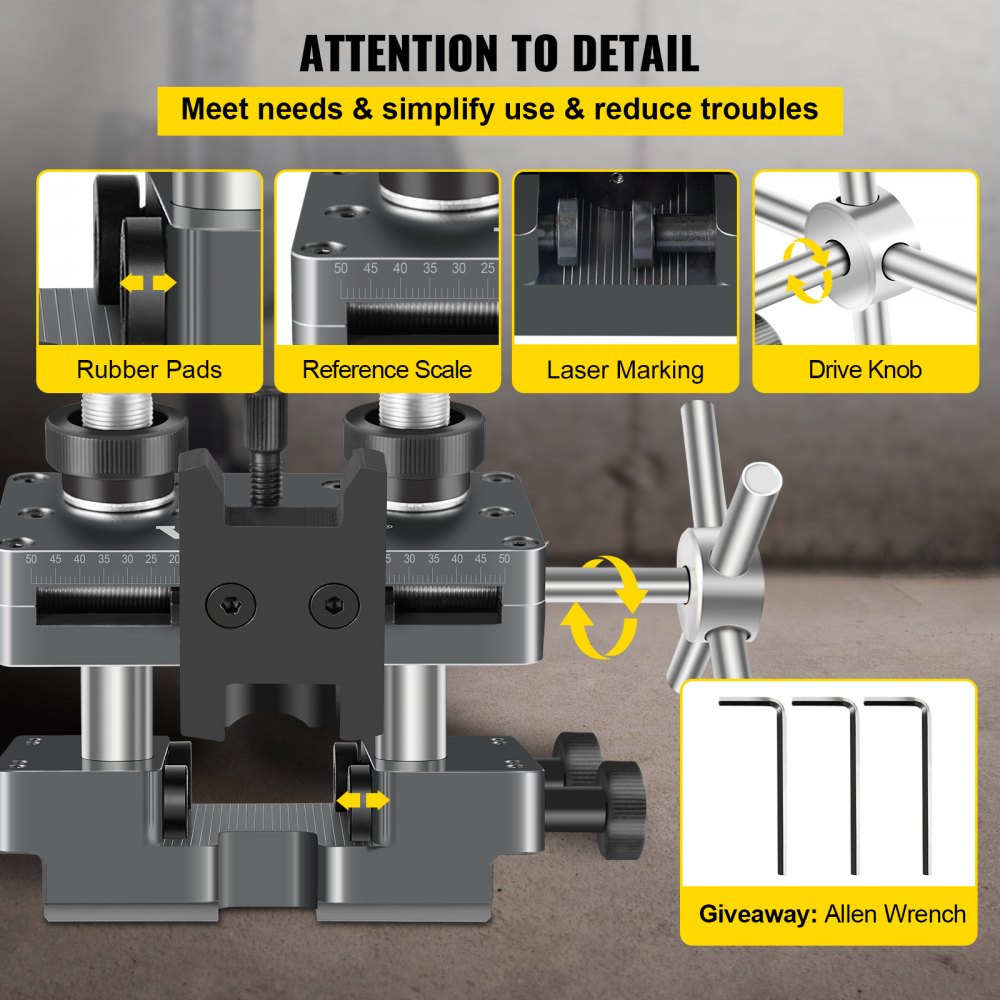 Herramienta de vista VEVOR para ajuste y mantenimiento de vista de alta precisión, herramienta de vista de aluminio, herramienta de ensamblaje de punta de vista delantera y trasera reversible para semiautomático (negro)