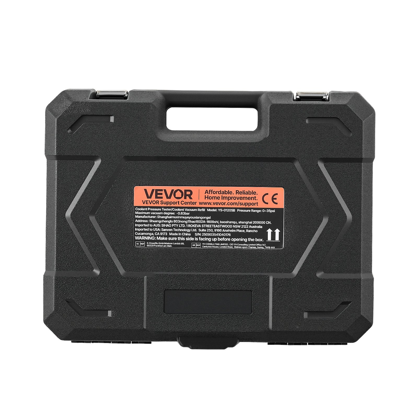 Kit de comprobador de presión de refrigerante VEVOR, 47 piezas, kit de recarga de vacío para radiador con 3 adaptadores metálicos, ajuste universal, comprobador de presión del sistema de refrigeración automotriz, con bomba de presión y llenador de aluminio y plástico.