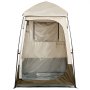 VEVOR Tienda de Campaña de 1 Habitación, con Ducha e Inodoro Impermeable, Cambiador, Piquetas, Cuerdas, Bolsa de Transporte y Travesaño, Fabricada en Tela Oxford 210D, Caqui, 145 x 145 x 215 cm