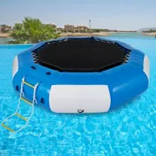 VEVOR Trampolín de Agua Capacidad 400 kg Trampolín Inflable PVC Azul y Blanco