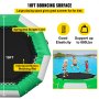Trampolín acuático inflable VEVOR de 3 m con escalera mecánica, trampolín acuático inflable redondo en verde y blanco, trampolín flotante para lagos, piscinas y mar en calma.