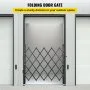 Puerta de seguridad plegable individual VEVOR, puerta plegable de 48" de alto x 37" de ancho, puerta de seguridad de acordeón de acero, puerta de seguridad de expansión flexible, puerta de barricada rodante de 360°, puerta de tijera o puerta con candado