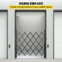 Puerta de seguridad plegable individual VEVOR, 122 cm de alto x 167 cm de ancho, puerta de seguridad tipo acordeón de acero, puerta de seguridad flexible y extensible, puerta de barricada con giro de 360°, puerta de tijera o puerta con candado.