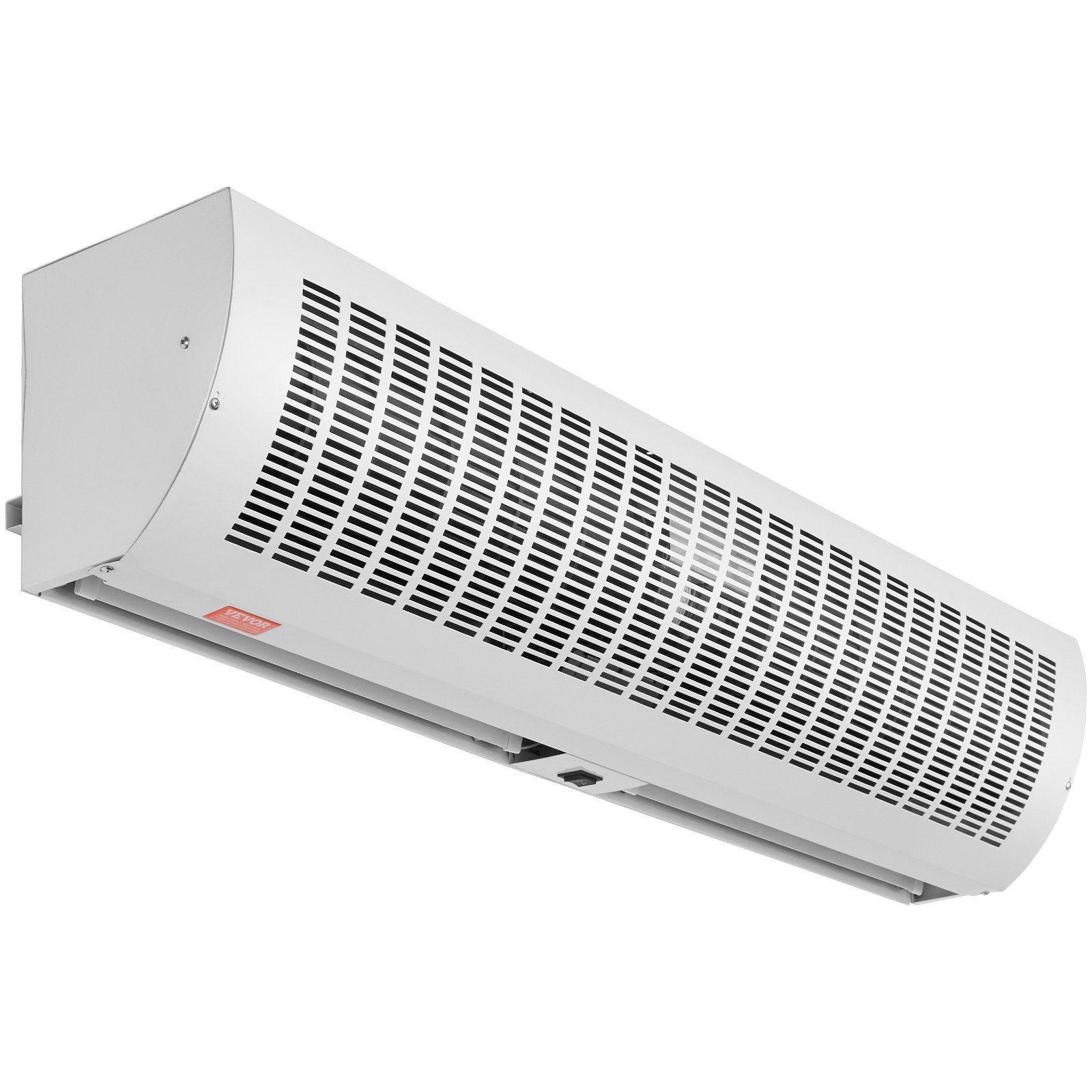 Cortina de aire interior VEVOR blanca con rejillas de ventilación, diseño elegante y moderno, montaje en pared.