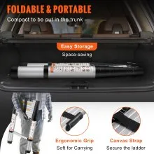 Escalera telescópica VEVOR Escalón de extensión de aluminio 10.5 pies Multiusos portátil