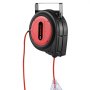 VEVOR Retractable Extension Cord Reel, 80 FT, Heavy Duty 12AWG/3C SJTOW Retractable Power Cord with Lighted Triple Tap Outlet, 15 Amp Circuit Breaker 180° Swivel Bracket for Ceiling or Wall Mount