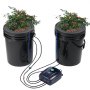 Sistema de cultivo hidropónico VEVOR DWC para cultivo en aguas profundas con 2 baldes de goteo superiores