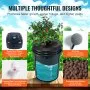 Sistema hidropónico VEVOR DWC, 5 galones, 4 cubos, cubo de cultivo en aguas profundas, kit de cultivo hidropónico con bomba, piedra difusora y dispositivo de nivel de agua, para hortalizas de hoja de interior y exterior.