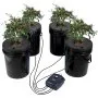 Sistema hidropónico VEVOR DWC, 5 galones, 4 cubos, cubo de cultivo en aguas profundas, kit de cultivo hidropónico con bomba, piedra difusora y dispositivo de nivel de agua, para hortalizas de hoja de interior y exterior.