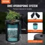 Sistema hidropónico VEVOR DWC, 5 galones, 8 cubos, cubo de cultivo de agua profunda, kit de cultivo hidropónico con bomba, piedra de aire y dispositivo de nivel de agua, para verduras de hoja interior/exterior