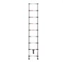 VEVOR Telescoping Ladder, 8.5ft Stainless Steel Lightweight Extension Ladder, Multi-Button Retraction Collapsible Ladders, 330LBS Capacity & Non-Slip Feet, Portable 9-Step Ladders for Home, RV, Loft