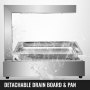 VEVOR Calentador de alimentos para papas fritas de 110 V, 22 x 13 pulgadas, lámpara de calor para papas fritas de 1000 W, calentador de lámpara de calor de acero inoxidable 86-185?, calentador de alimentos para papas fritas, lámpara de calor comercial para pollo frito