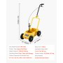 Máquina de marcado de líneas VEVOR, 24 x 13 x 35,4 pulgadas, 4 ruedas, máquina de marcado de líneas de alta resistencia con ancho ajustable de 2 a 4 pulgadas, crea líneas de borde claras para carreteras, estacionamientos, campos deportivos, amarilla