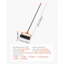 Aireador de césped VEVOR, rodillo aireador manual de 15 pulgadas con 42 púas y mango largo de 60 pulgadas, tambor rellenable para mayor peso, penetrador de suelo de césped de alta resistencia para suelos compactados de jardín y patio.