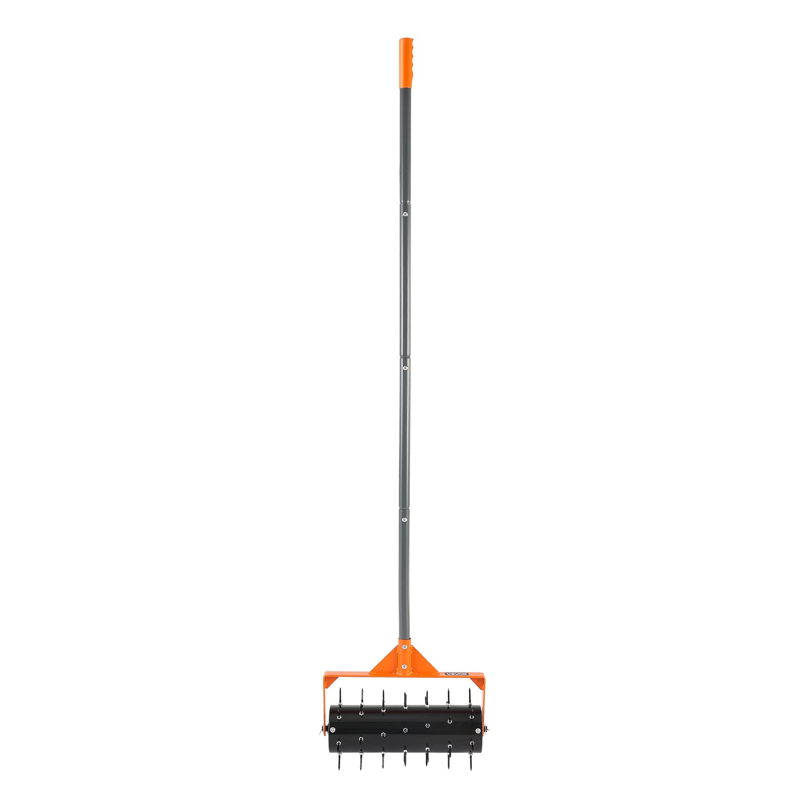 Aireador de césped VEVOR, rodillo aireador manual de 15 pulgadas con 42 púas y mango largo de 60 pulgadas, tambor rellenable para mayor peso, penetrador de suelo de césped de alta resistencia para suelos compactados de jardín y patio.