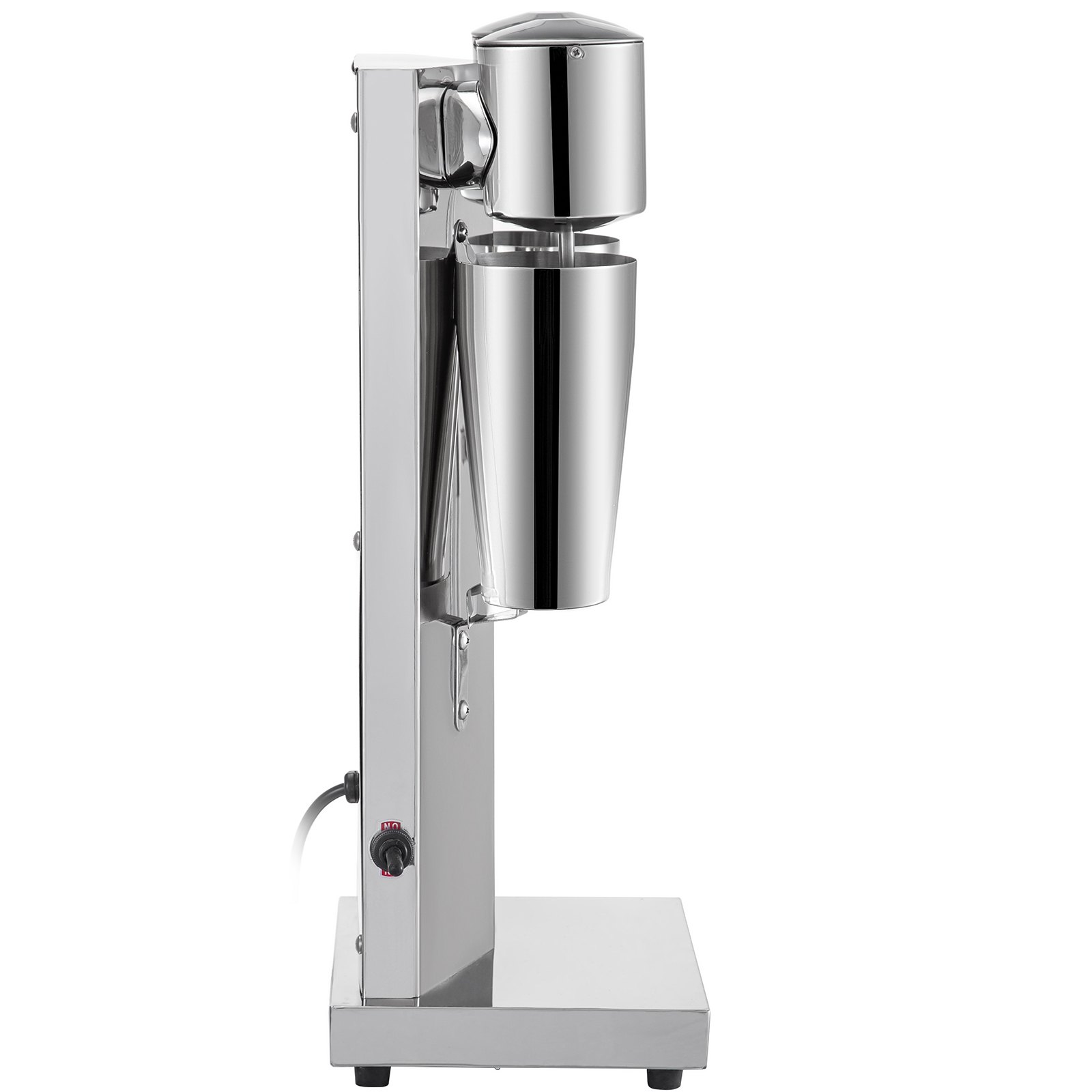VEVOR Kit para hacer batidos, máquina para hacer batidos eléctrica de acero inoxidable, máquina para hacer batidos de 180 W, máquina para hacer batidos clásica de doble cabezal con vaso de 800 ml, máquina para hacer batidos plateada, 2 velocidades ajustables