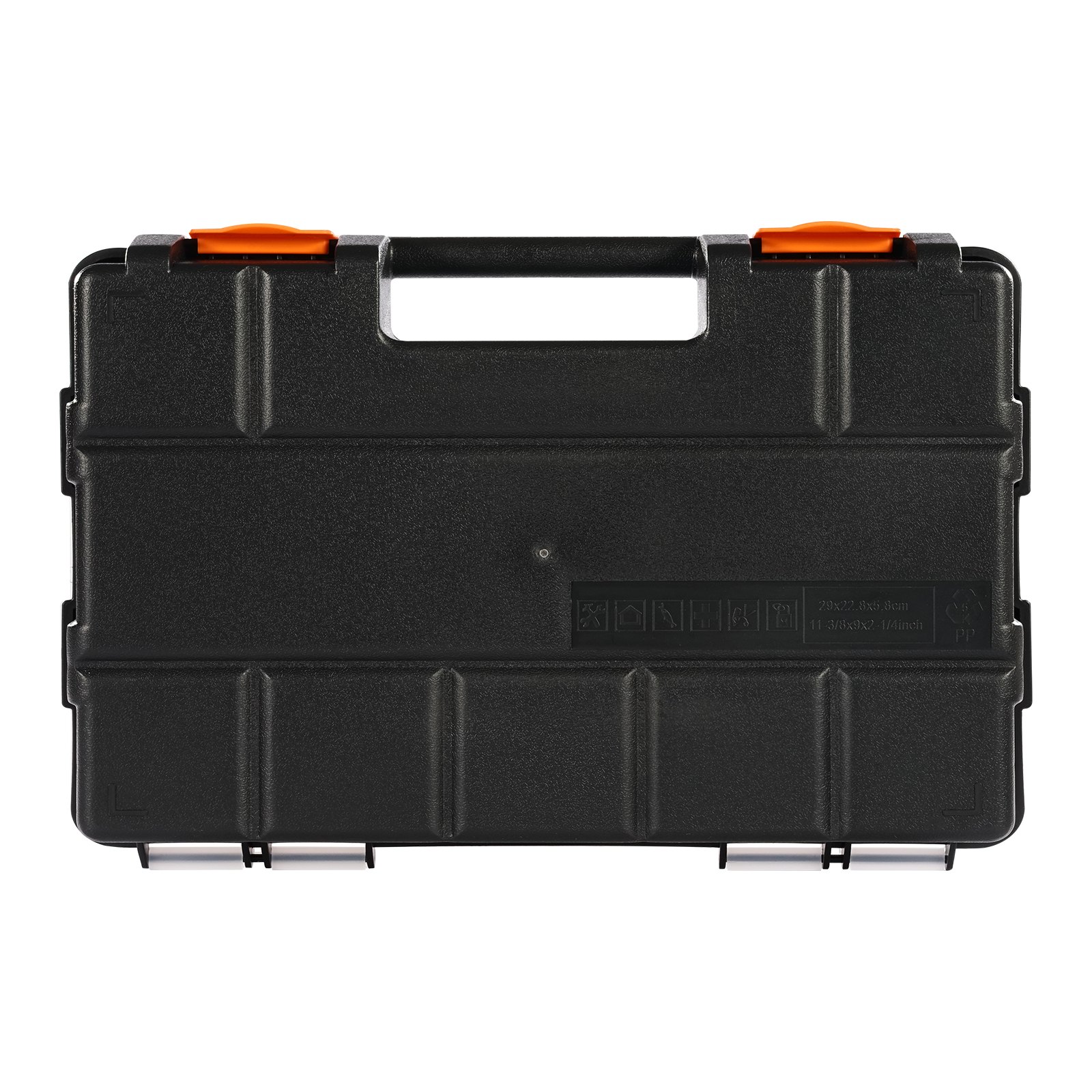 VEVOR - Organizador de piezas pequeñas (paquete de 3), 21 compartimentos, caja organizadora de herramientas con divisores extraíbles, caja de almacenamiento de hardware de PP de alta calidad con pestillo de seguridad y asa portátil para tuercas, pernos, tornillos y clavos.