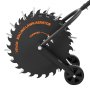 VEVOR Aireador de Césped Rodante con 16 Púas, 5 cm de Profundidad, Mango de 147 cm, Soporta hasta 21 kg, Herramienta de Aireación de Césped Manual de Acero para Zonas para Mascotas Patio y Jardín