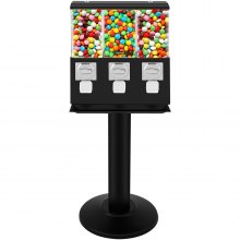 VEVOR Triple Gumball Bank Candy Ball Máquina expendedora 350pcs gomas 45Lbs Capacidad