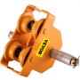 Carro manual VEVOR naranja con cuatro ruedas y etiqueta de marca.