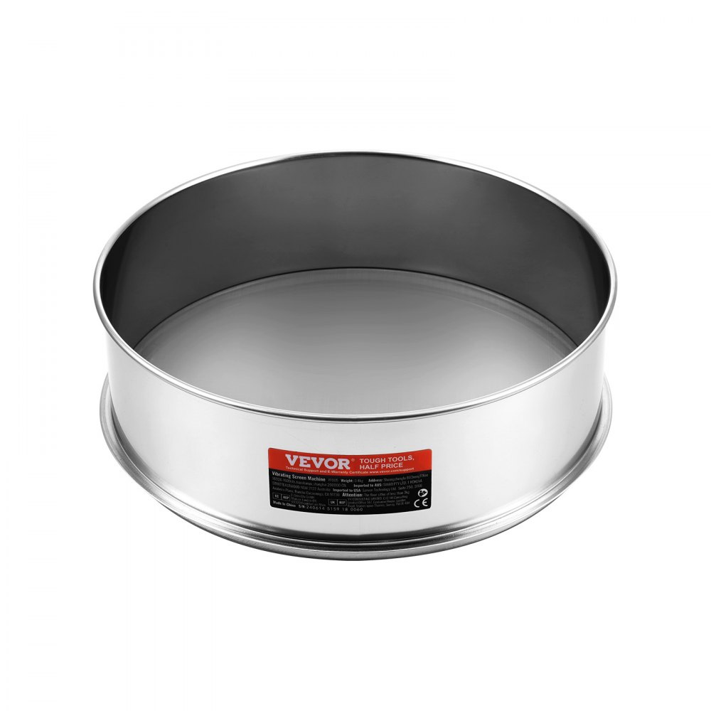 VEVOR Tamiz de Harina Malla 40 Colador de Malla Fina 32cm Acero Inoxidable 304 de Grado Alimenticio para Pastelería 5 Tamaños de Orificios de Malla para Frijoles Mungo, Arroz, Harina, Polvo de Perlas