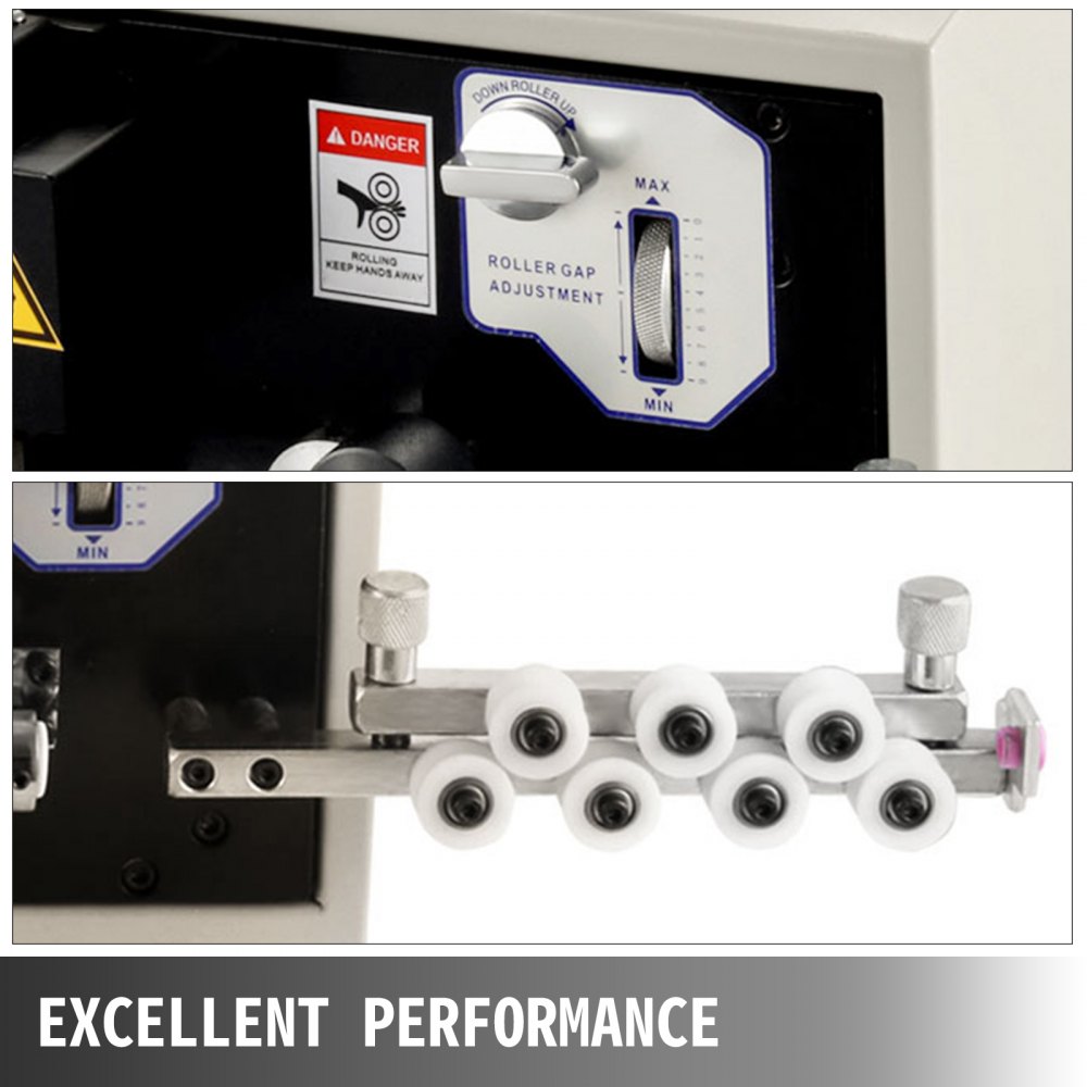 VEVOR SWT508-E Máquina peladora y peladora de corte de cables por computadora 0.1-8 mm² Pelacables automático Pelacables de 1-9999 mm de longitud de corte Máquina peladora de cables