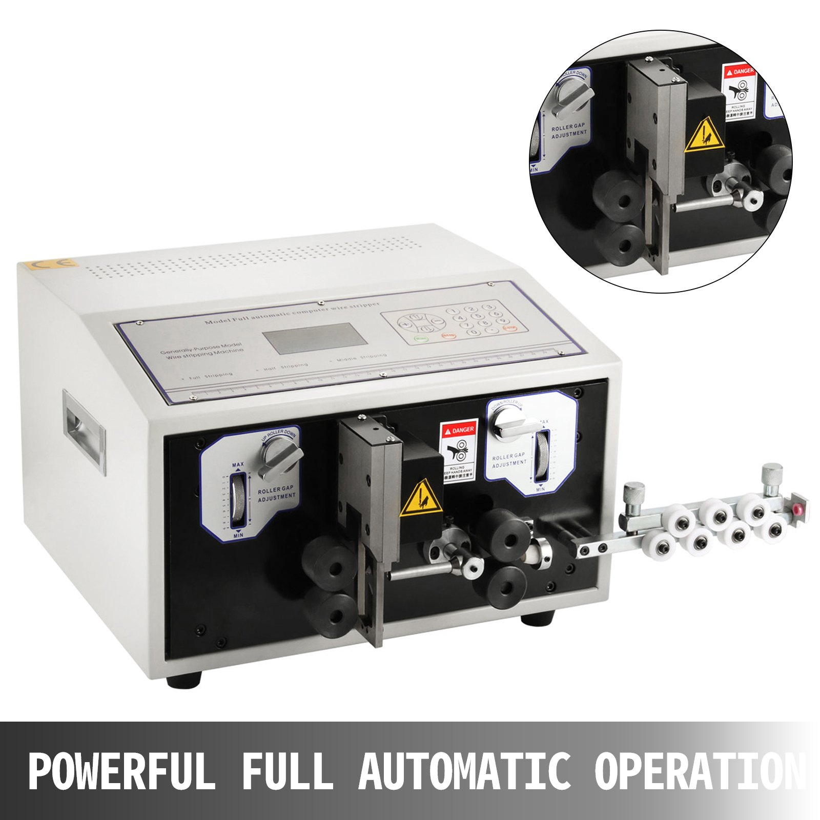 VEVOR SWT508-E Máquina peladora y peladora de corte de cables por computadora 0.1-8 mm² Pelacables automático Pelacables de 1-9999 mm de longitud de corte Máquina peladora de cables