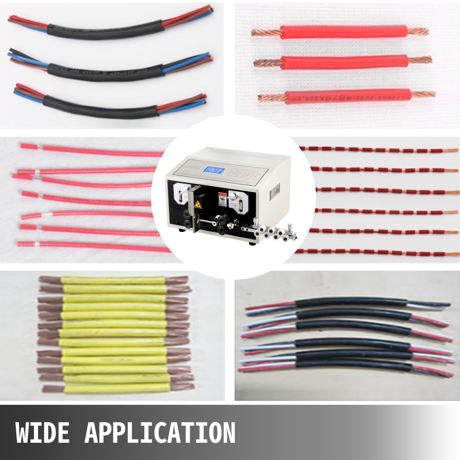 VEVOR SWT508-E Máquina peladora y peladora de corte de cables por computadora 0.1-8 mm² Pelacables automático Pelacables de 1-9999 mm de longitud de corte Máquina peladora de cables
