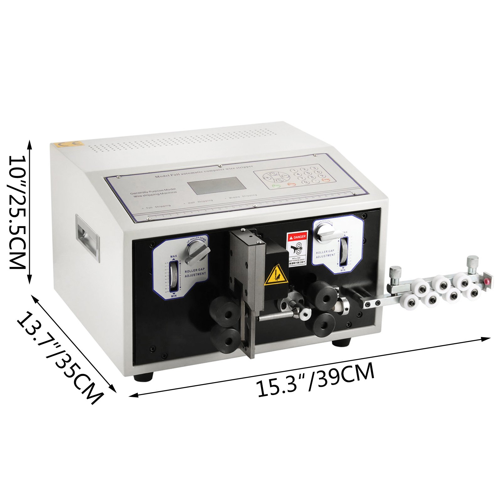 VEVOR SWT508-E Máquina peladora y peladora de corte de cables por computadora 0.1-8 mm² Pelacables automático Pelacables de 1-9999 mm de longitud de corte Máquina peladora de cables