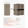 Paneles de pared de madera VEVOR, 120 x 60 cm, paneles acústicos de listones color nogal, absorbentes de sonido para salas de estar, dormitorios, oficinas y estudios, decoración de paredes interiores, construcción PET, kit de tornillos, paquete de 8