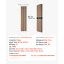 Paneles de pared de madera VEVOR, 240 x 60 cm, paneles acústicos de listones, color nogal, absorbentes de sonido para salas de estar, dormitorios, oficinas, estudios, decoración de paredes interiores, construcción de MDF y PET, kit de tornillos, paquete de 2