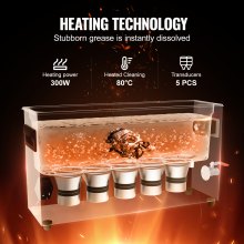 Limpiador ultrasónico de armas VEVOR de 10 l, máquina de limpieza ultrasónica profesional de 300 W con temporizador y calentador, limpiador ultrasónico digital de 40 kHz con cesta para piezas de armas, balas y suministros militares Marca: VEVOR