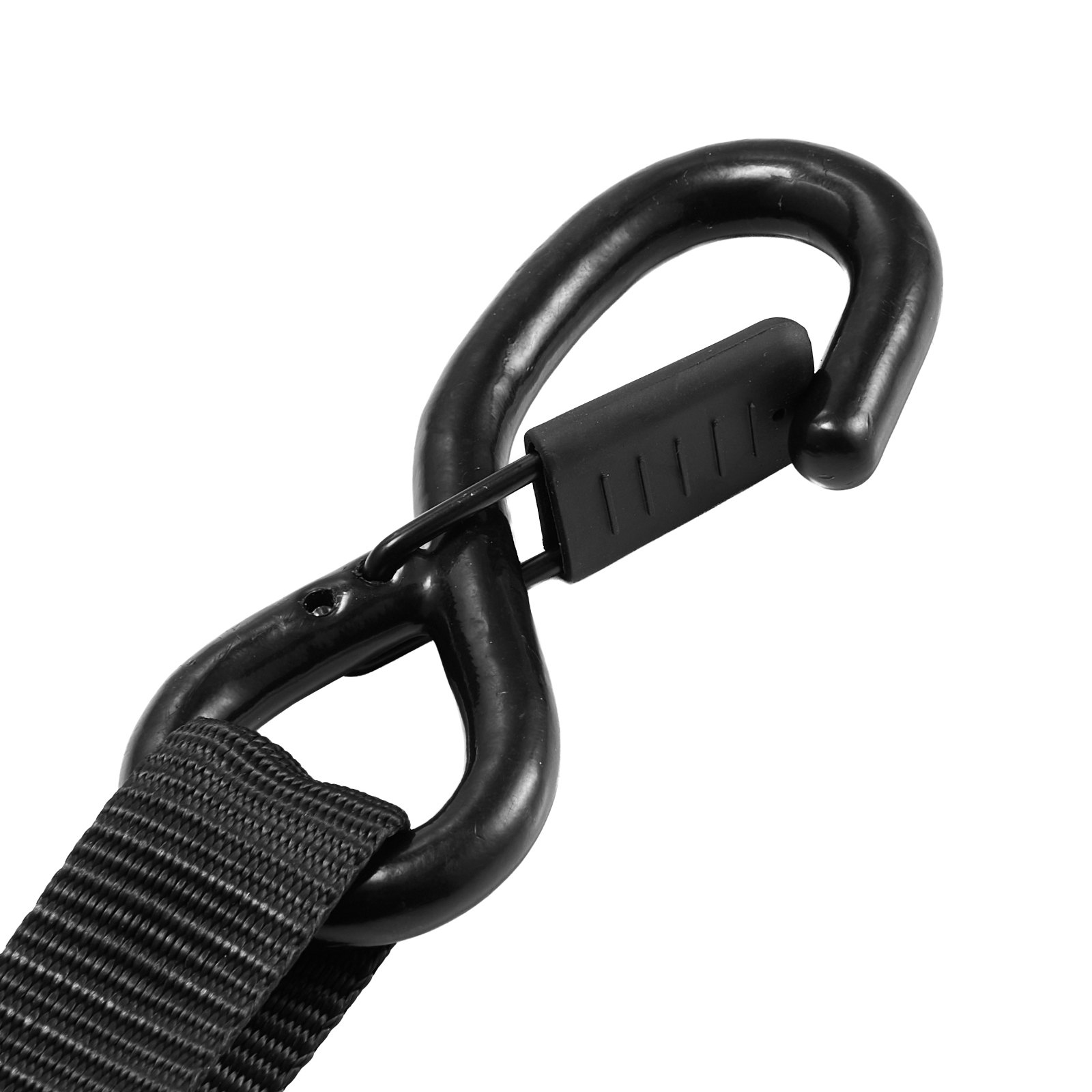 Correas de trinquete retráctiles VEVOR, 2,54 cm x 3 m, correas de amarre con ganchos en forma de S, resistencia a la rotura de 547 kg, 4 bucles suaves, trinquete de amarre para mudanzas, remolques, motocicletas, kayaks y techos de automóviles (paquete de 4)