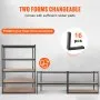 VEVOR Estantería de almacenamiento, ajustable de 5 niveles, capacidad de 2000 libras, estantes de garaje resistentes, organizador de metal, negro, 48 pulgadas de largo x 24 pulgadas de ancho x 72 pulgadas de alto para cocina, despensa, sótano, baño, lavandería