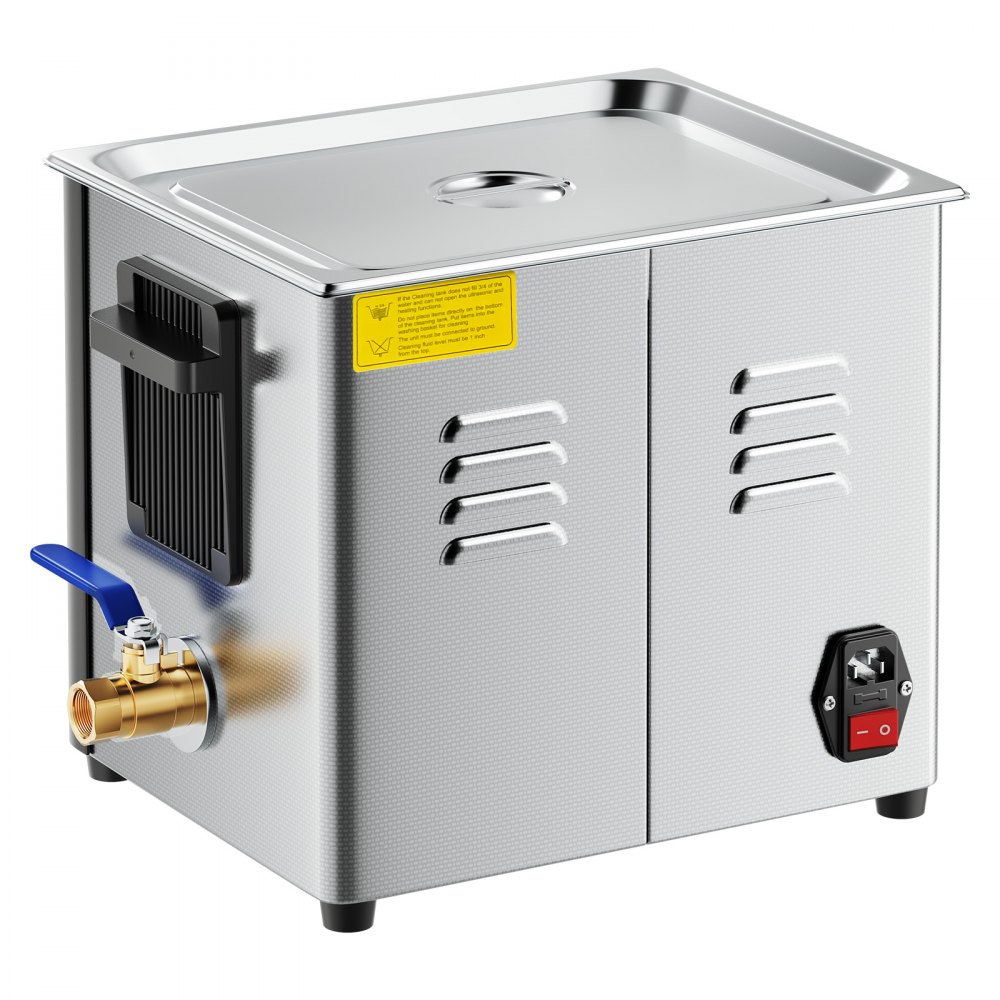 Limpiador ultrasónico VEVOR de 10 litros, máquina profesional con cesta de limpieza y pantalla digital, 180 W, acero inoxidable, 40 kHz, ideal para limpiar relojes, maquinillas de afeitar, joyas, monedas y más.
