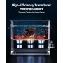 Limpiador ultrasónico VEVOR de 10 litros, máquina profesional con cesta de limpieza y pantalla digital, 180 W, acero inoxidable, 40 kHz, ideal para limpiar relojes, maquinillas de afeitar, joyas, monedas y más.