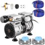 VEVOR Aireador de estanque, potencia de 550 W, 5,2 CFM para lago de hasta 3 acres y 50 pies, kit de aireación de estanque que incluye compresor de 3/4 HP y 2 tubos pesados ​​de 100 pies y 2 difusores