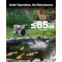 VEVOR Aireador de Estanque, 550 W, 5,2 CFM para Un Lago de hasta 3 Acres, Incluye Compresor de 3/4 HP, Temporizador y Válvulas, para Circulación de Oxígeno en Aguas Profundas, 25,5 x 16 x 21,5 cm