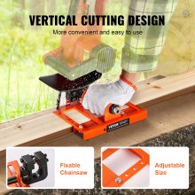 Molino de motosierra VEVOR, guía de corte de madera vertical con ancho de corte de 2 a 6 pulgadas, accesorio de motosierra de madera portátil de hierro fundido, accesorio de fresado de madera ligera para constructores y carpinteros