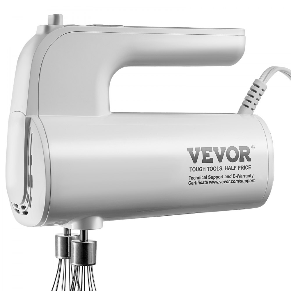 VEVOR Batidora de mano eléctrica digital, 5 velocidades, 200 W, batidora eléctrica portátil, con batidores Turbo Boost, ganchos para masa, batidores, bolsa de almacenamiento, suministros para hornear para batir huevos, galletas, pasteles, crema
