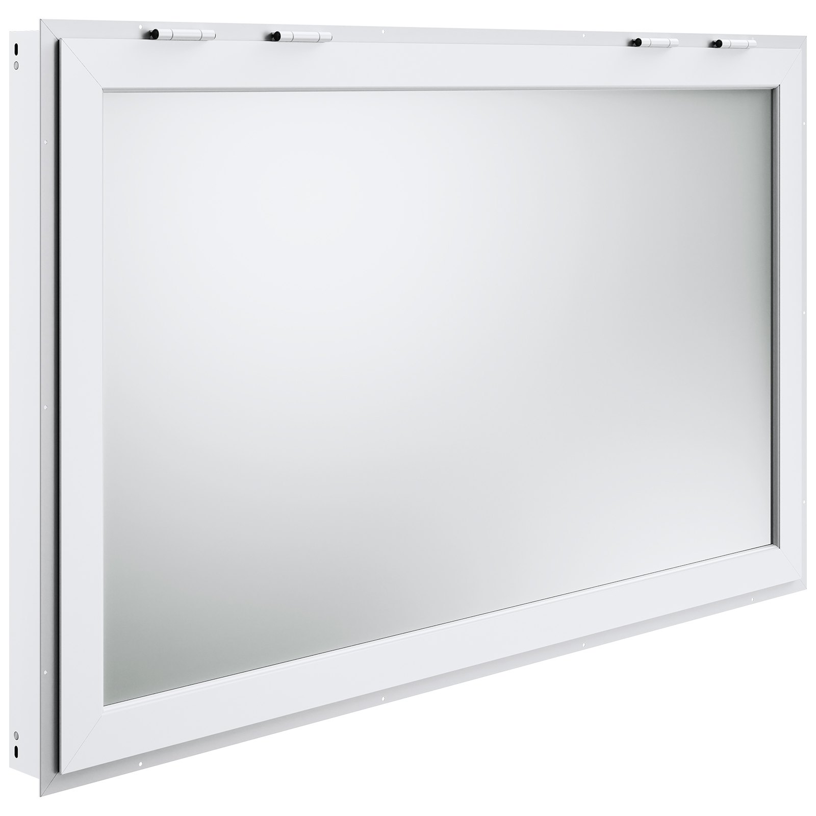 Ventana de concesión VEVOR de 152 x 91 cm, de aleación de aluminio, para servicio de food trucks, con ventanas de elevación vertical, puerta abatible y gancho de arrastre, con una inclinación de hasta 28 °C para food trucks y remolques de concesión.